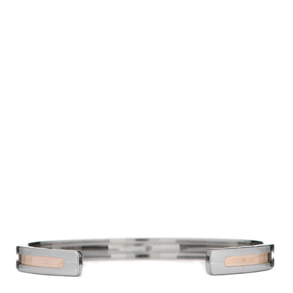 Bulgari 18K Rose Gold Stainless Steel B.Zero1 Cuff Bracelet SM 2 of 5