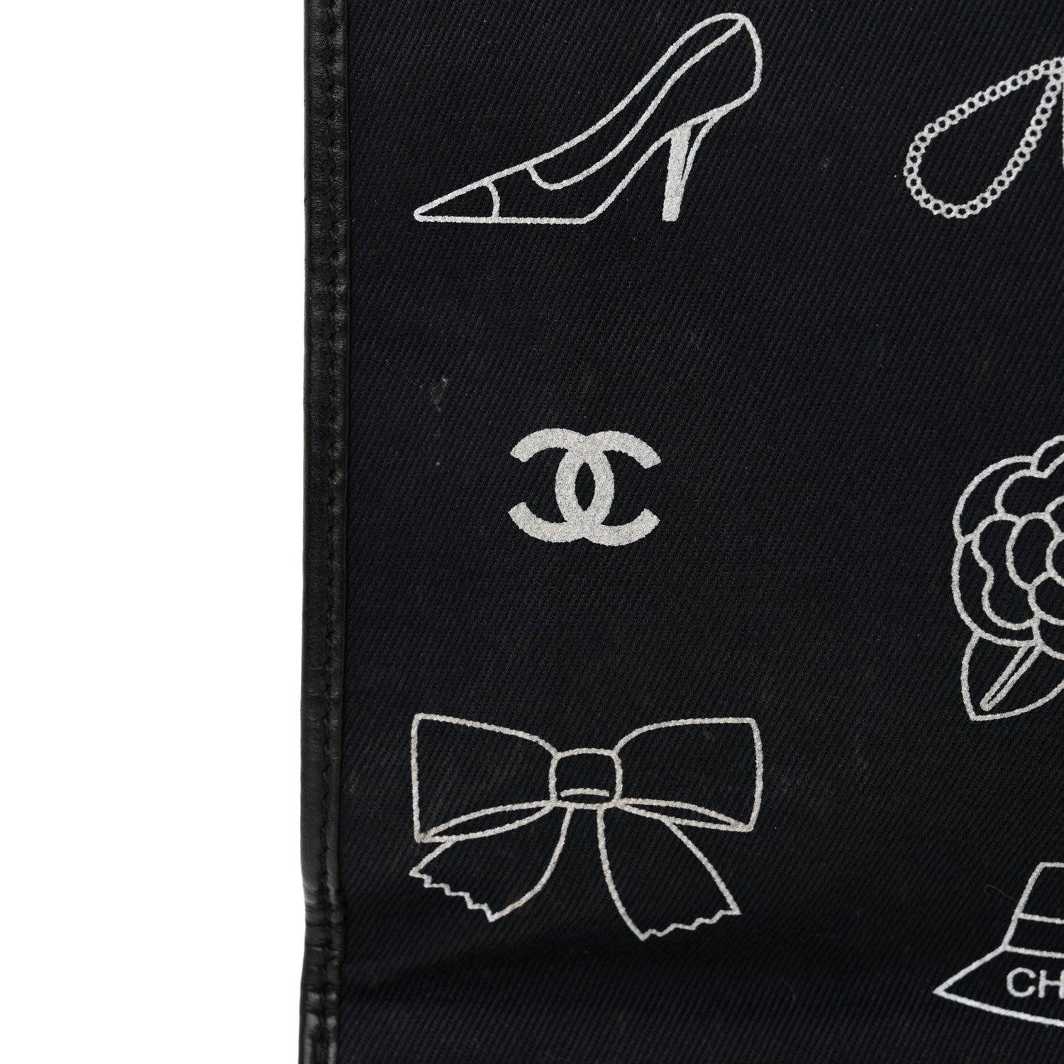 Chanel Canvas Coco Small Shopping Tote Black White 15 of 18