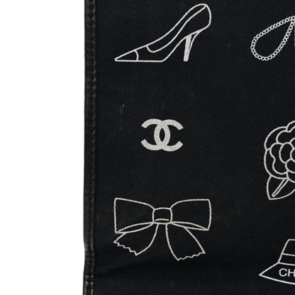 Chanel Canvas Coco Small Shopping Tote Black White 15 of 18