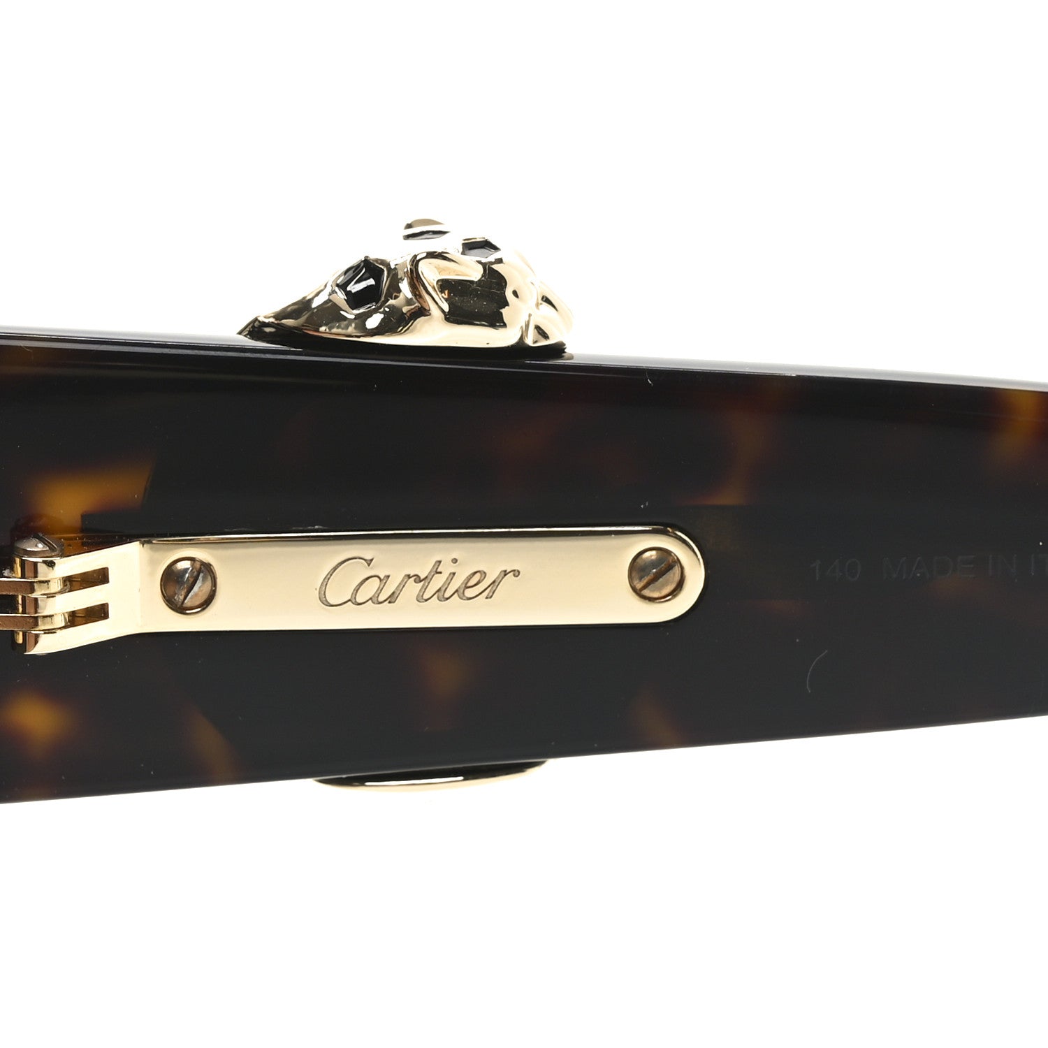 Cartier Acetate Panthere C-Logo Sunglasses CT0472S Tortoise 5 of 6