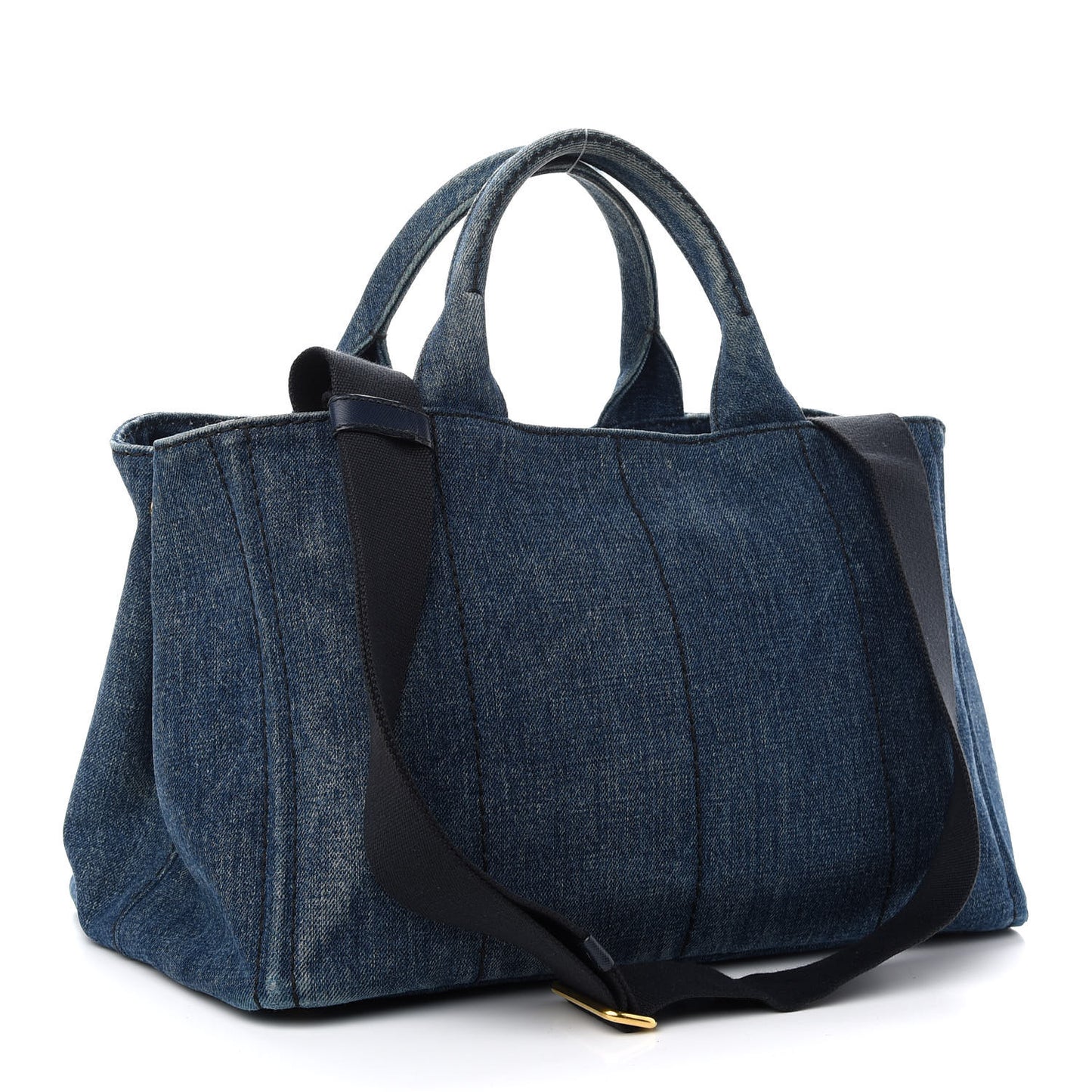 Denim Logo Tote Bleu