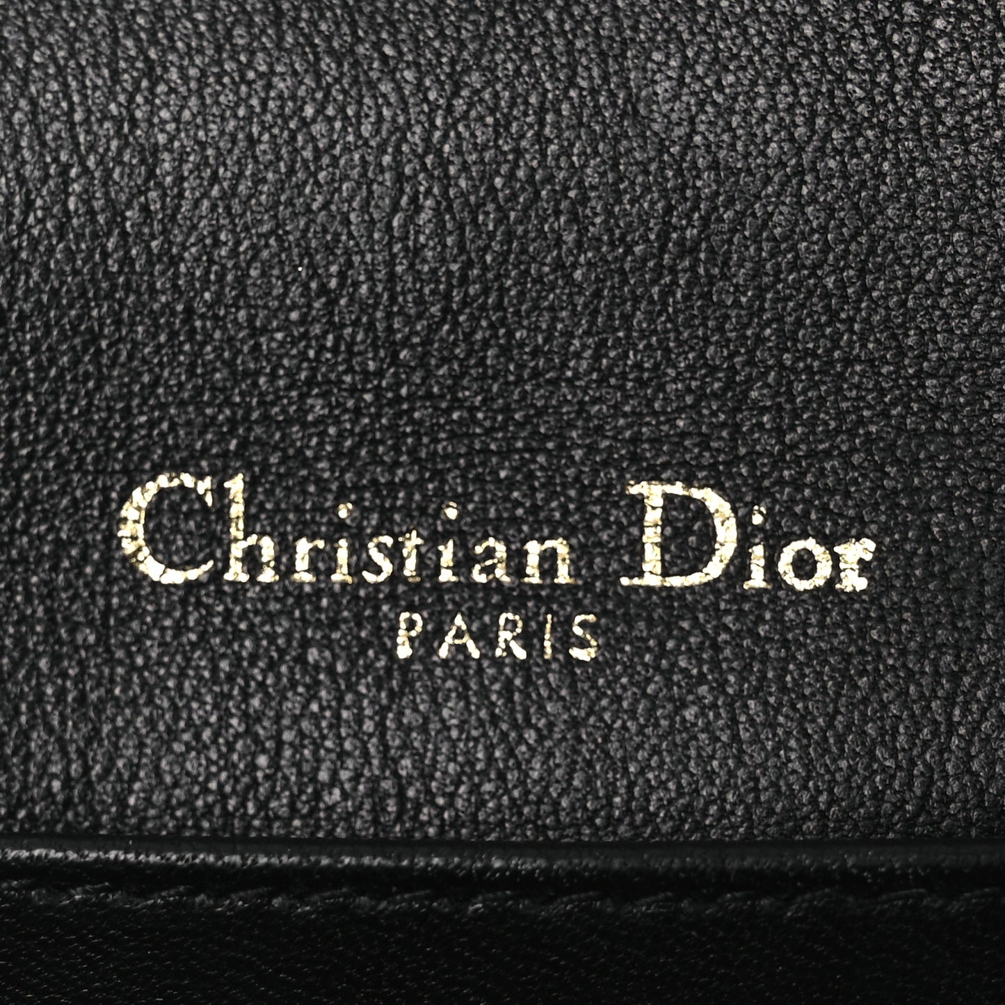Patent Cannage Lady Dior Chain Pouch Black