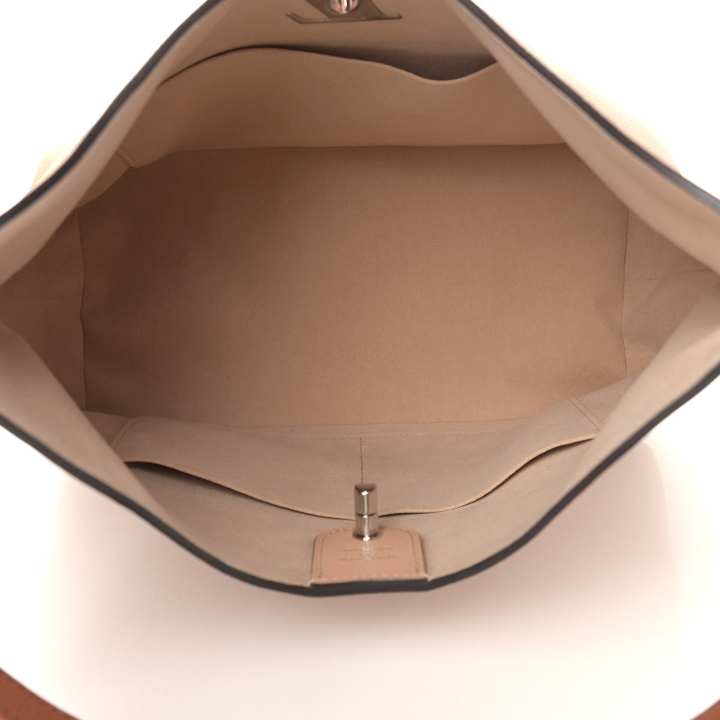 Calfskin Lockme Hobo Beige