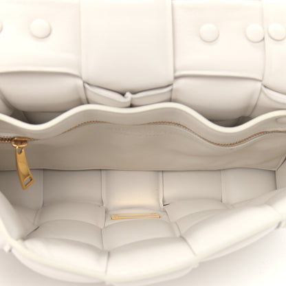 Bottega Veneta Lambskin Maxi Intreccio Padded Chain Cassette Crossbody Bag White 5 of 12