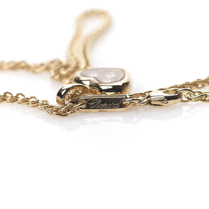 Chopard 18K Yellow Gold Diamond Happy Diamonds Icons Heart Pendant Necklace 5 of 7