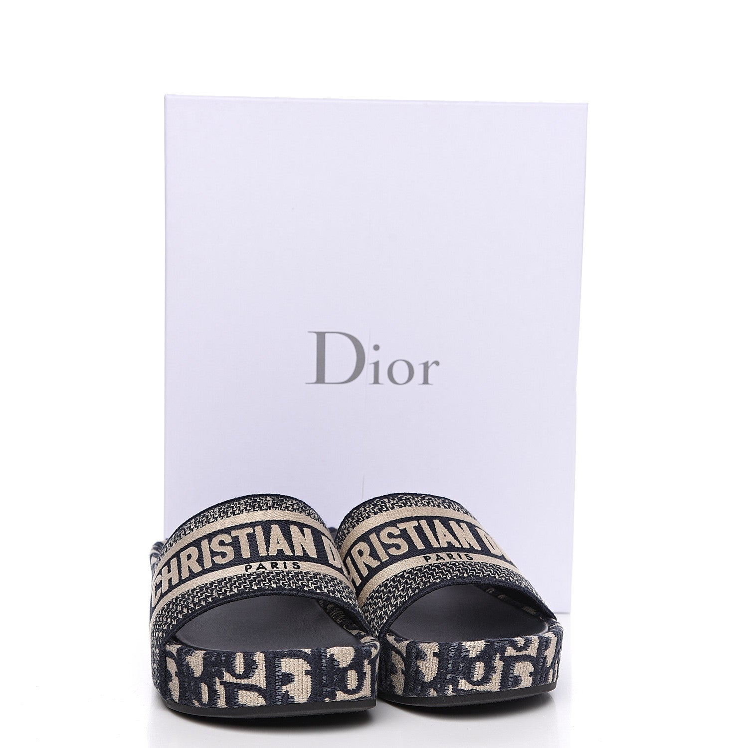 Christian Dior Oblique D-Way Platform Sandal 38 Deep Blue 9 of 9