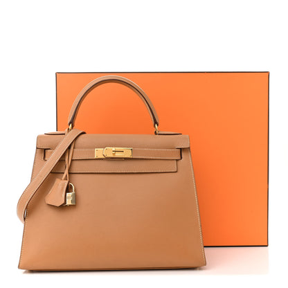 Hermes Courchevel Kelly Sellier 28 Sable 17 of 17