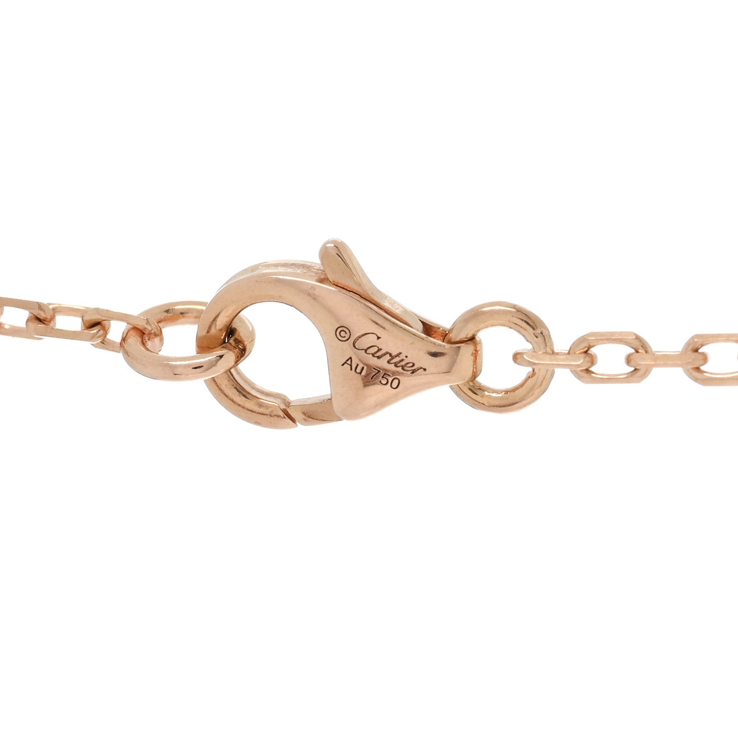 Cartier 18K Pink White Yellow Gold Diamond Trinity Pendant Necklace 4 of 5