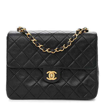 Chanel Lambskin Quilted Mini Square Flap Bag Black 1 of 10