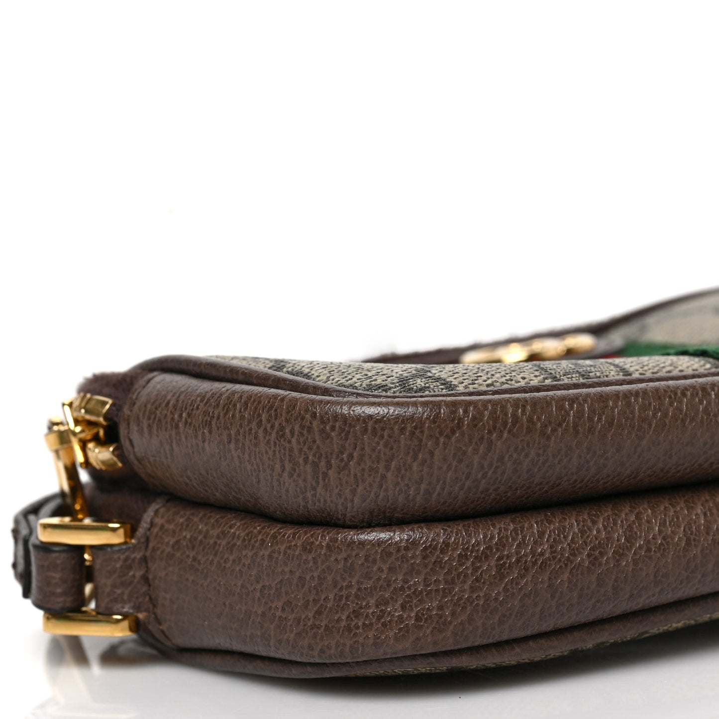 GG Supreme Monogram Web Ophidia Wristlet Beige New Acero