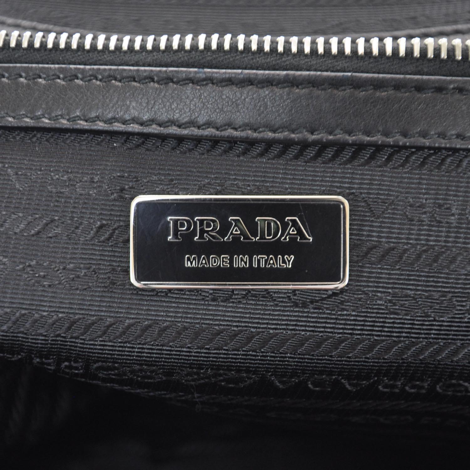 Prada Nappa Leather Gaufre Framed Bag Nero Black 8 of 9