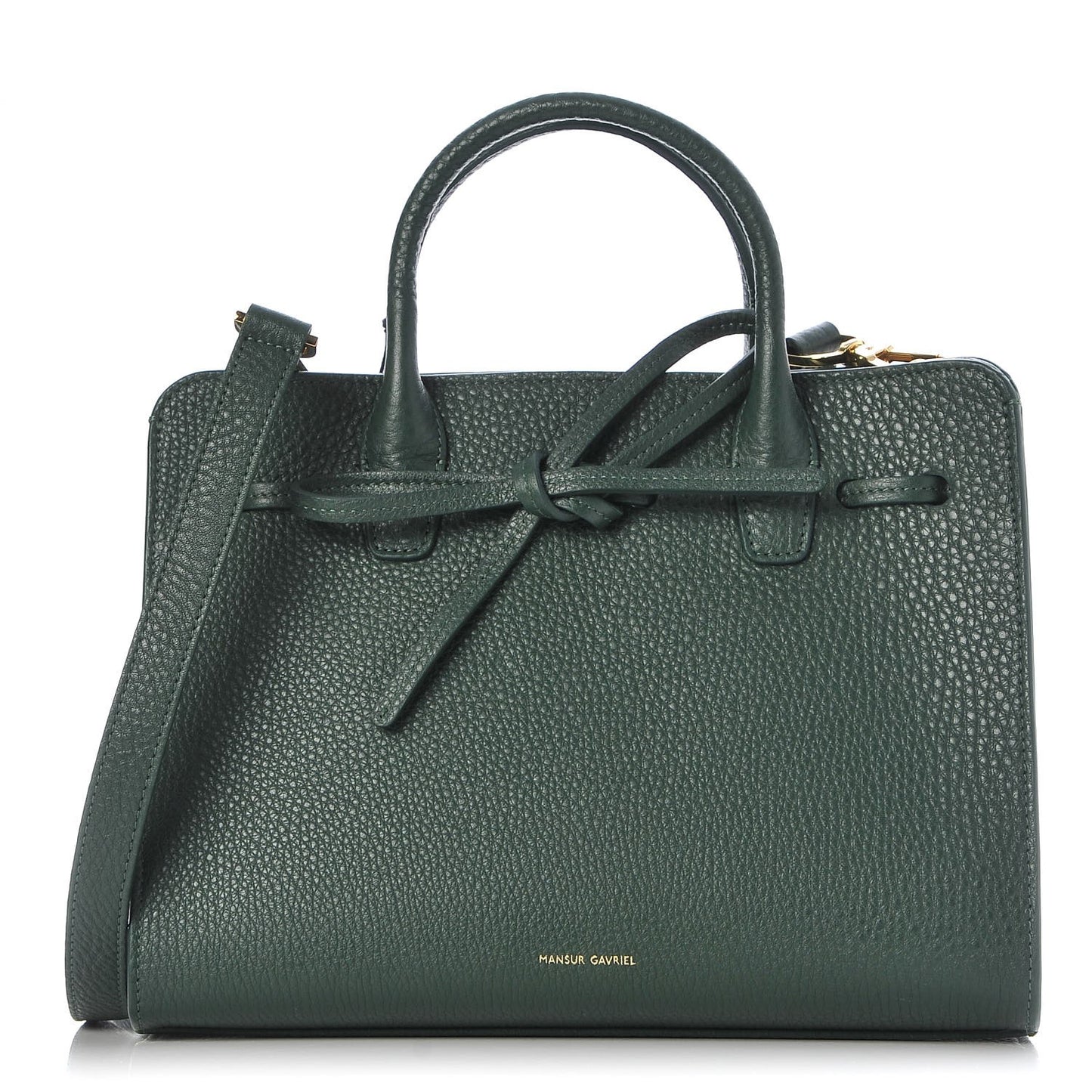 Tumble Calfskin Mini Sun Bag Moss