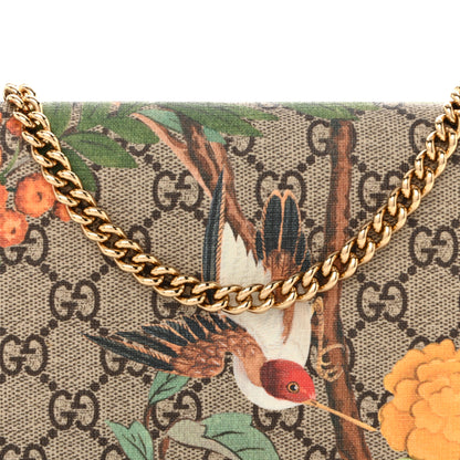 Gucci GG Supreme Monogram Tian Chain Wallet Beige Multicolor Red 8 of 10