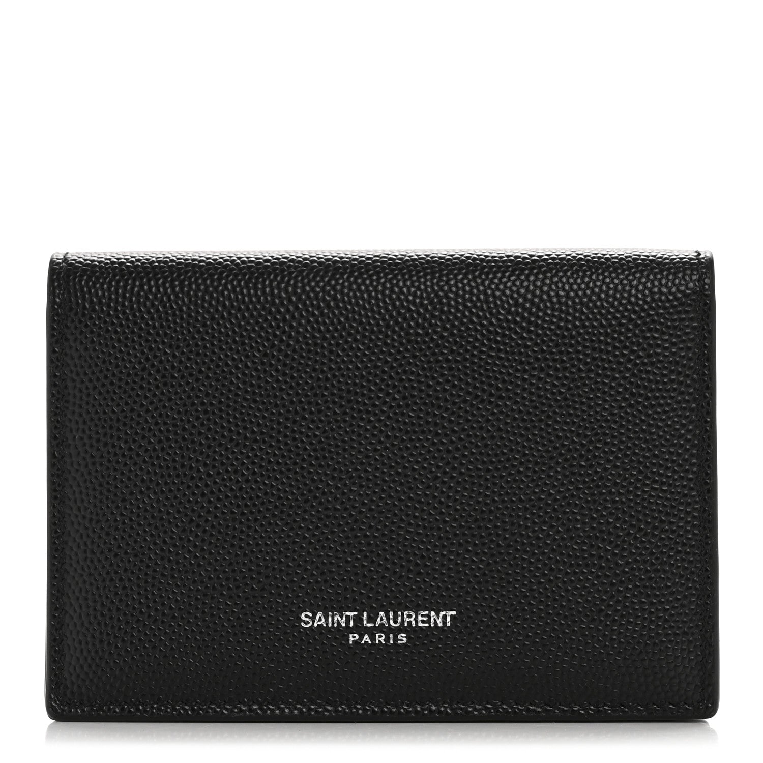 Saint Laurent Grain De Poudre Business Card Case Black 1 of 11