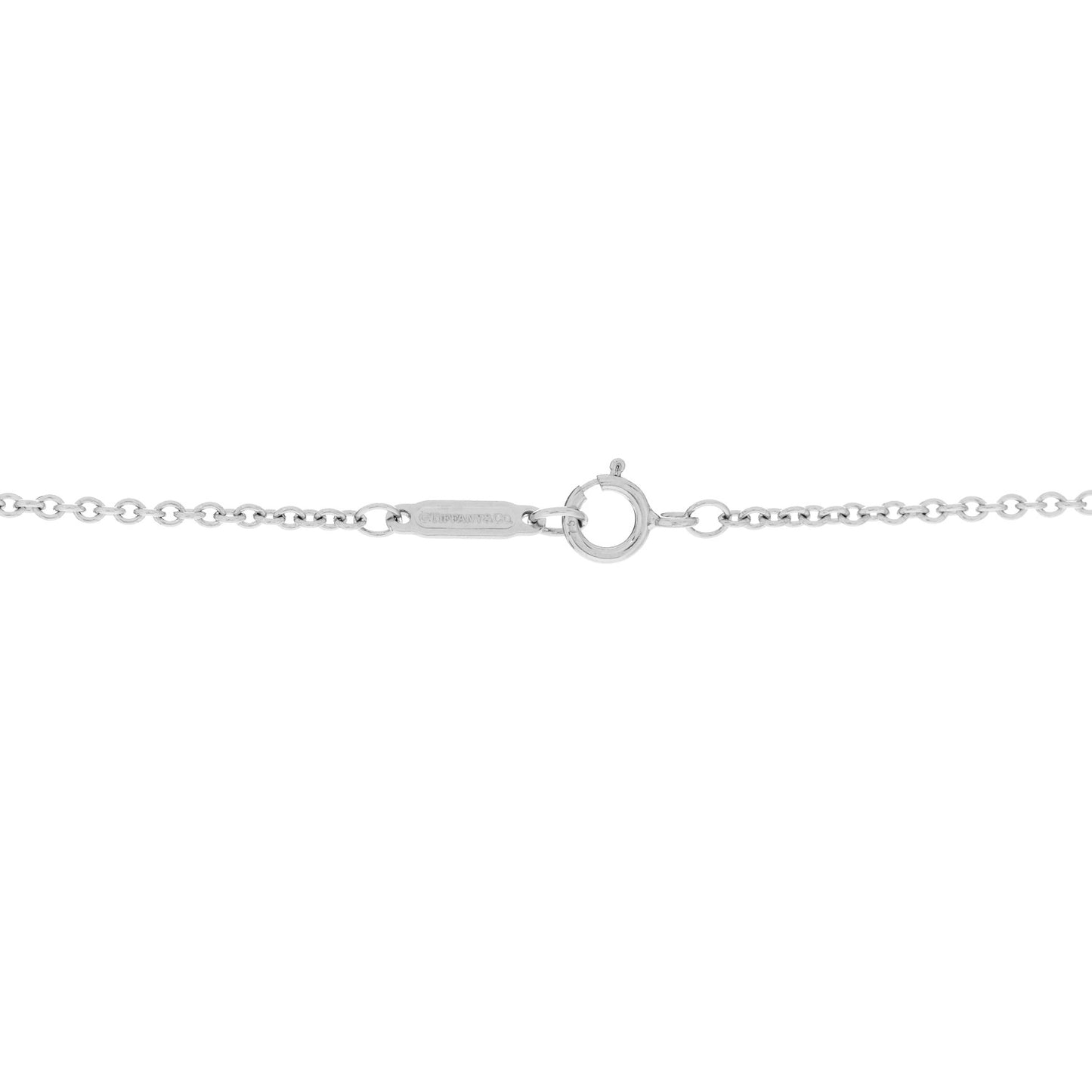 Platinum 18K White Gold Diamond Daisy Key Pendant Necklace