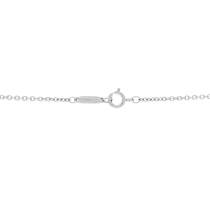 Tiffany Platinum 18K White Gold Diamond Daisy Key Pendant Necklace 5 of 5