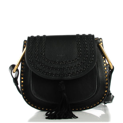 Chloe Calfskin Braided Small Hudson Shoulder Bag Black 1 of 7