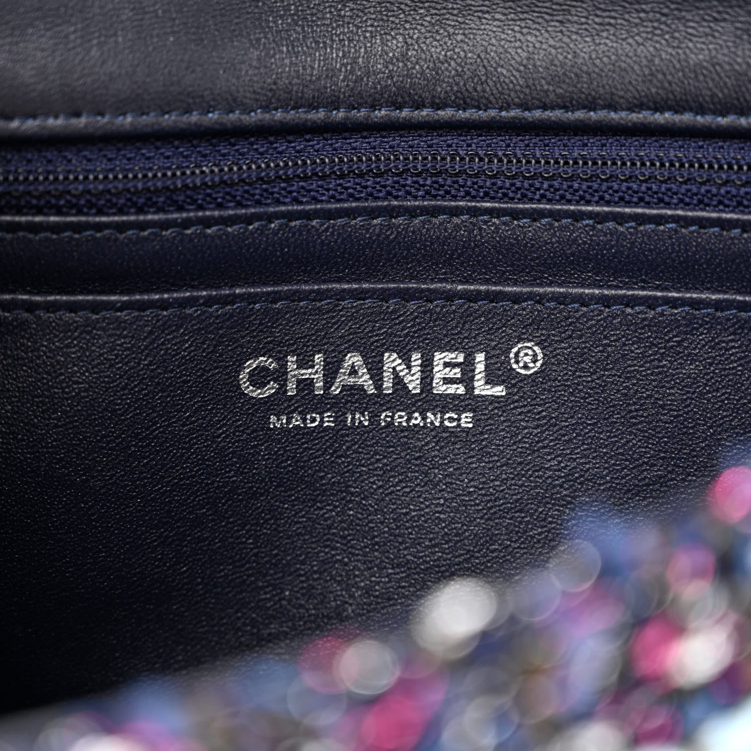 Chanel Tweed Quilted Mini Rectangular Flap Blue Purple Khaki Pink 6 of 12