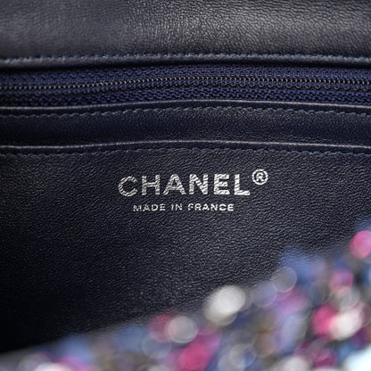 Chanel Tweed Quilted Mini Rectangular Flap Blue Purple Khaki Pink 6 of 12