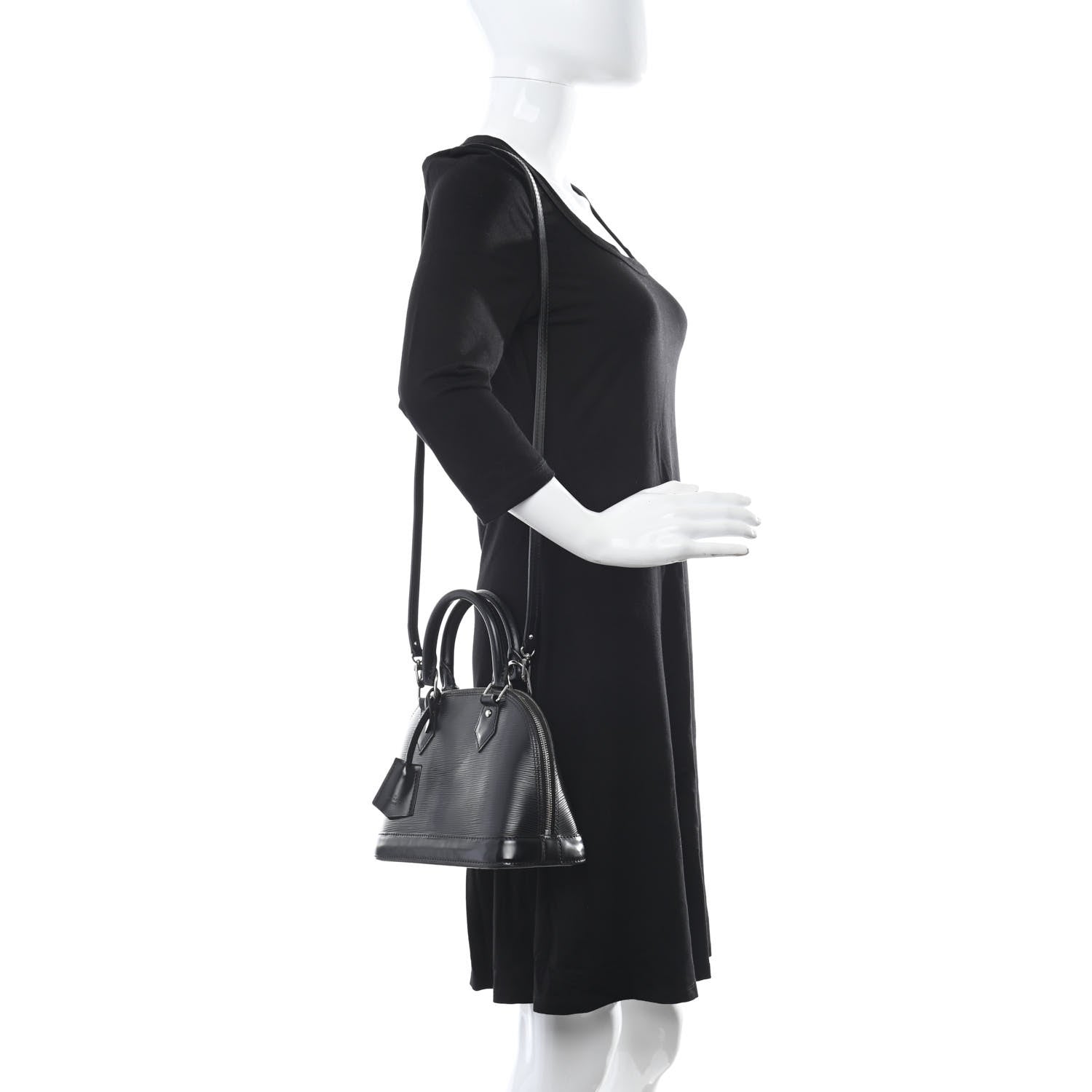 Louis Vuitton Epi Alma BB Black 2 of 9