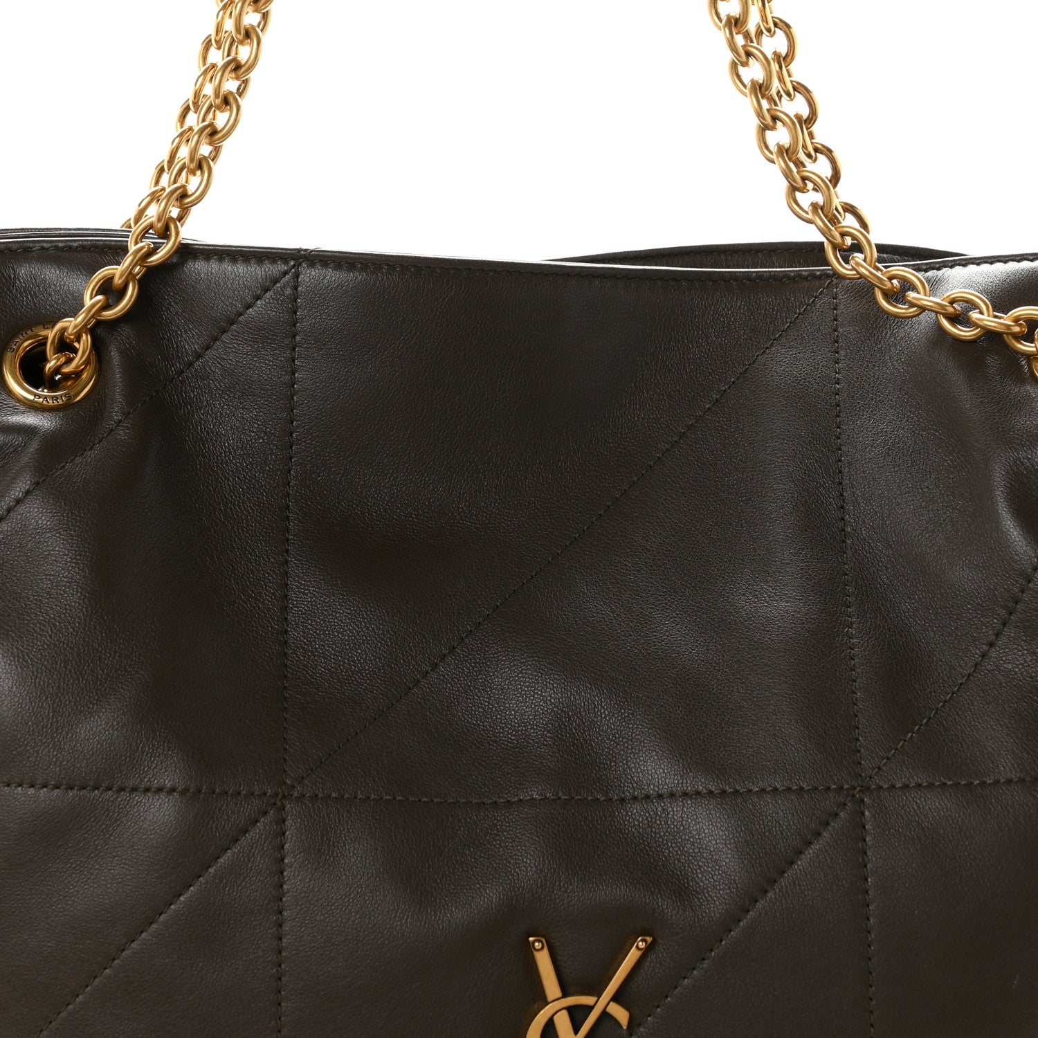 Saint Laurent Lambskin Medium Jamie Shopping Tote Light Musk 9 of 11