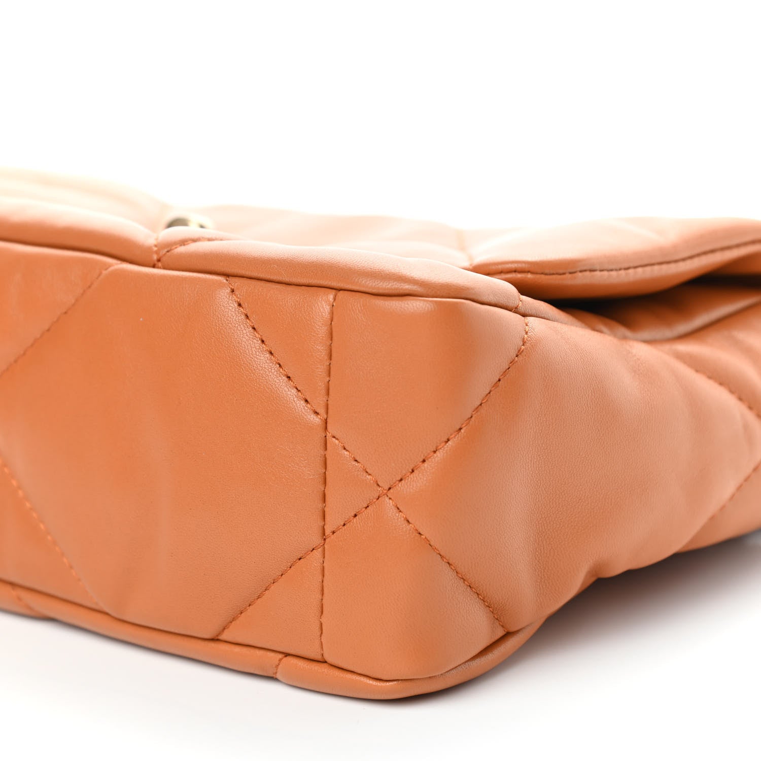 Chanel Lambskin Quilted Medium Chanel 19 Flap Light Brown 9 of 11