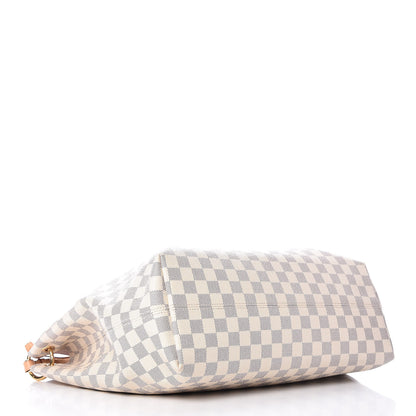 Louis Vuitton Damier Azur Graceful MM Rose Ballerine 4 of 13