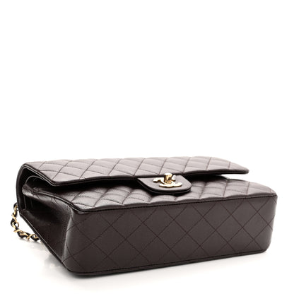 Chanel Caviar Quilted Medium Double Flap Dark Brown 3 of 9
