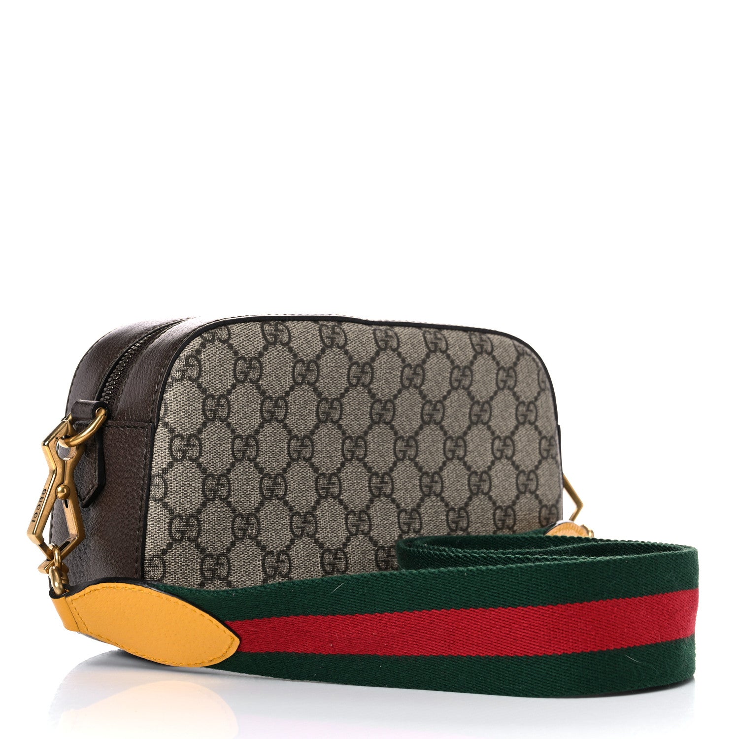 Gucci GG Supreme Monogram Web Neo Vintage Shoulder Bag Beige New Acero Crop 3 of 11