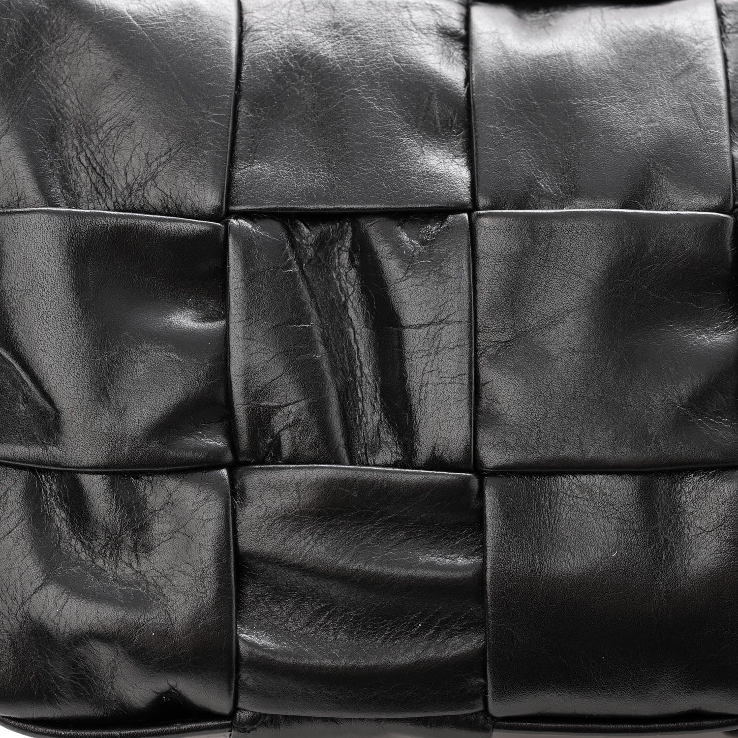 Bottega Veneta Paper Calfskin Maxi Intreccio Cassette Crossbody Bag Black 11 of 12