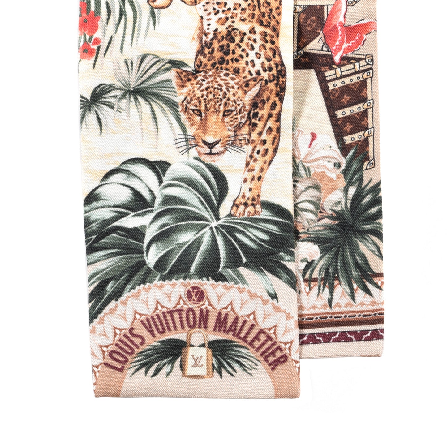 Silk Voyage Extraordinaire Bandeau Scarf Beige
