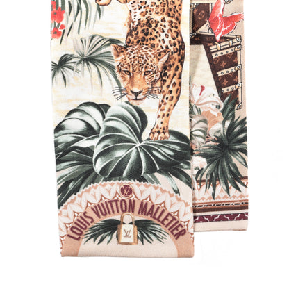 Louis Vuitton Silk Voyage Extraordinaire Bandeau Scarf Beige 2 of 3