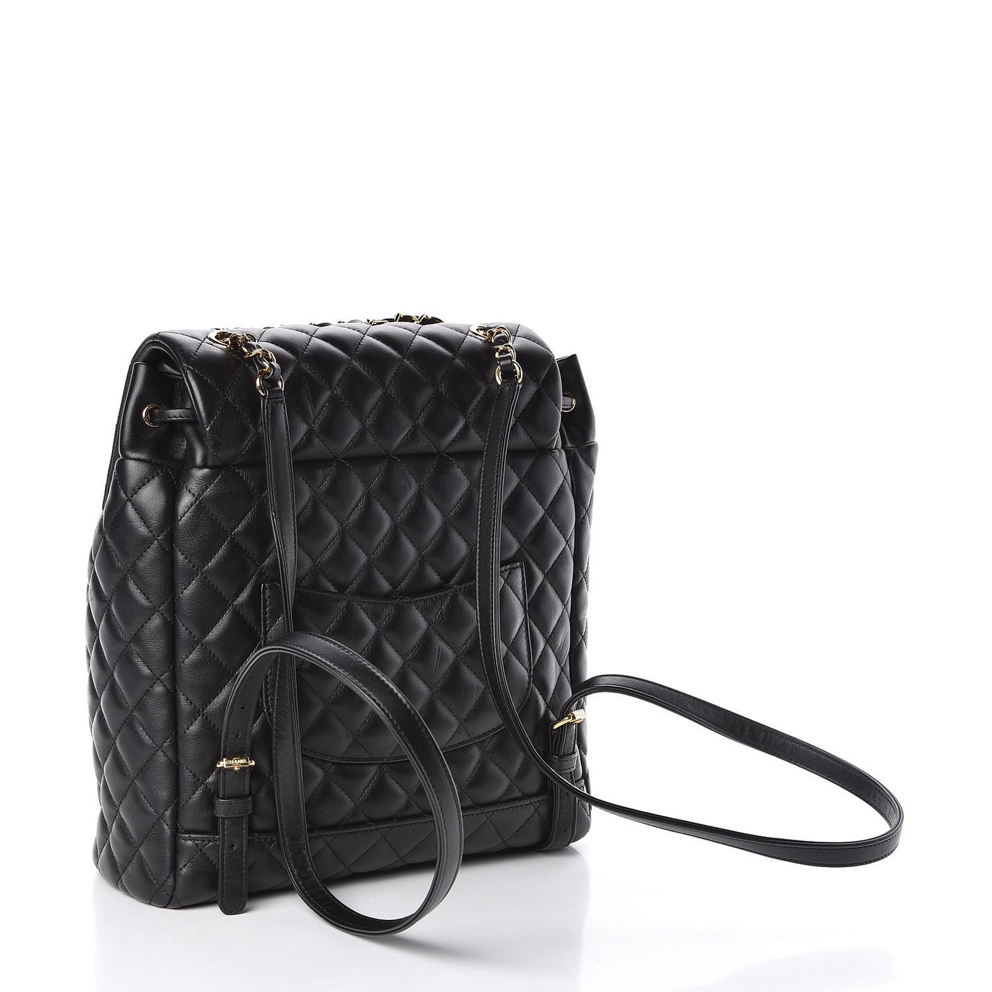 Lambskin Quilted Large Urban Spirit Backpack Black