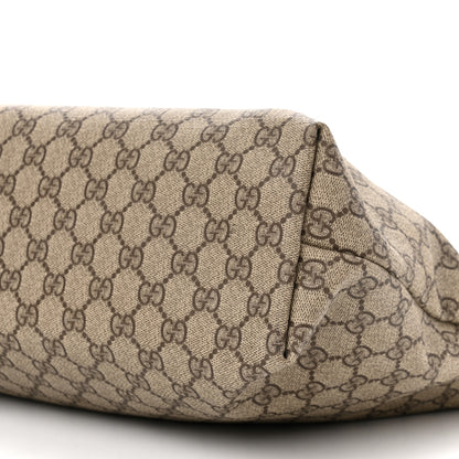 Gucci GG Supreme Monogram Medium Zippered Shopping Tote Dark Brown 10 of 11