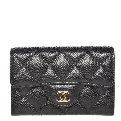 Chanel Caviar Quilted Flap Card Holder Black 1 of 9
