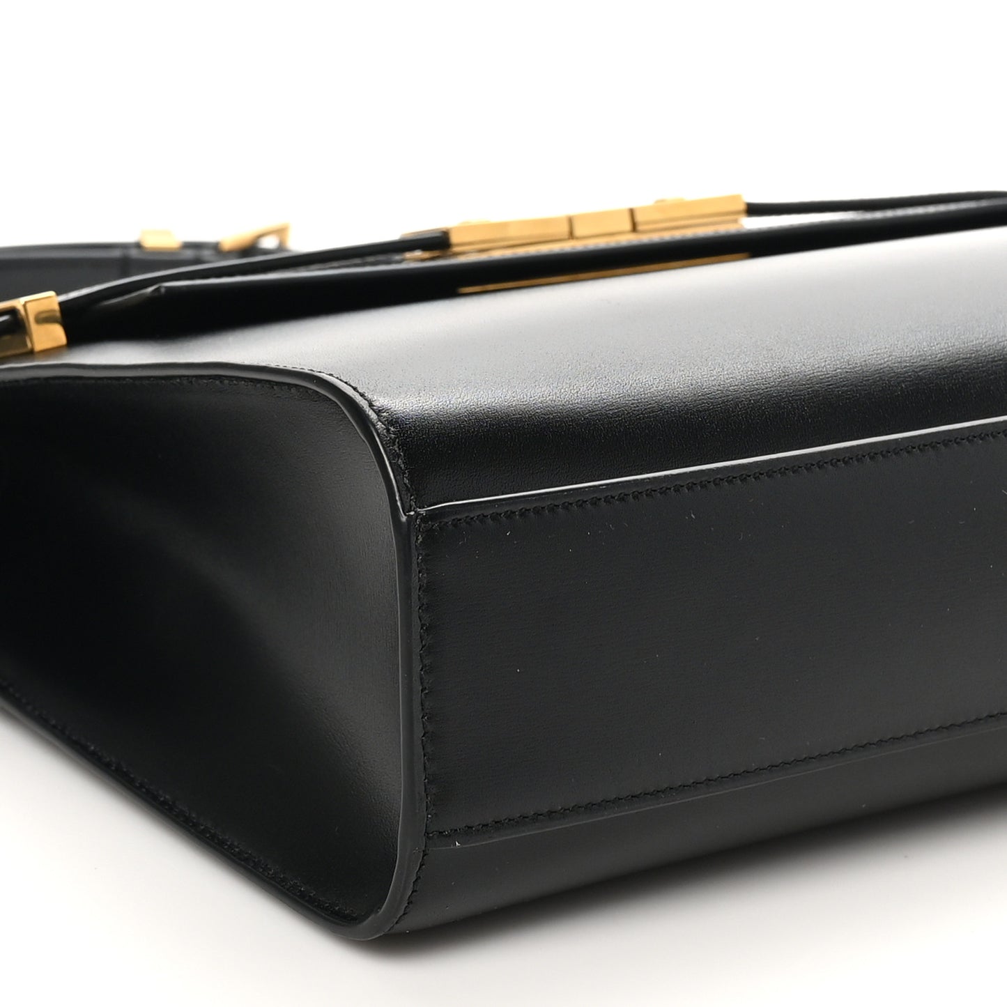 Smooth Calfskin Manhattan Shoulder Bag Black