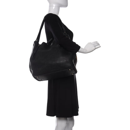 Burberry Grainy Calfskin House Check Medium Maidstone Black 2 of 15