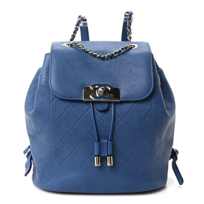 Chanel Caviar Quilted Backpack Blue 1 of 9