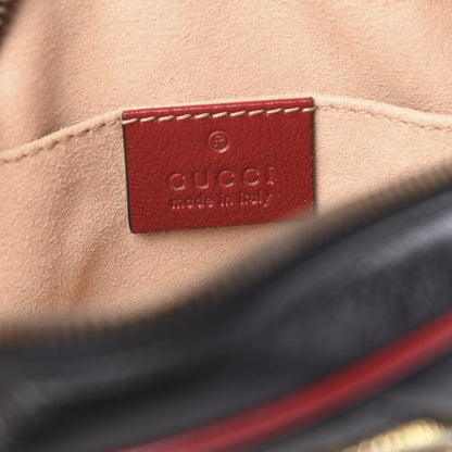 Gucci Azalea Calfskin Matelasse Diagonal Torchon GG Marmont Belt Bag 75 30 Black Romantic Cerise 6 of 10