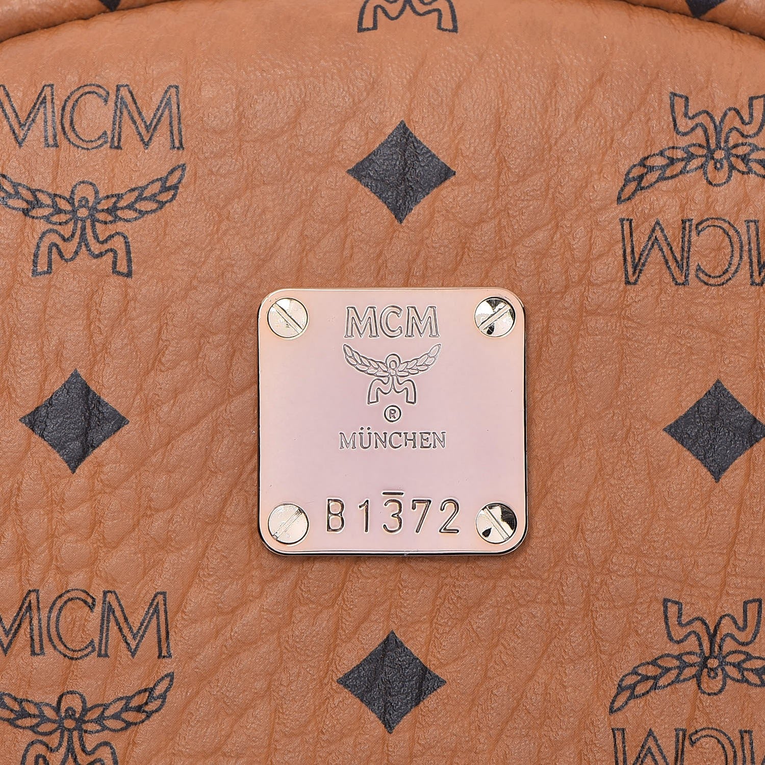 MCM Visetos Large Stark Backpack Cognac 13 of 14