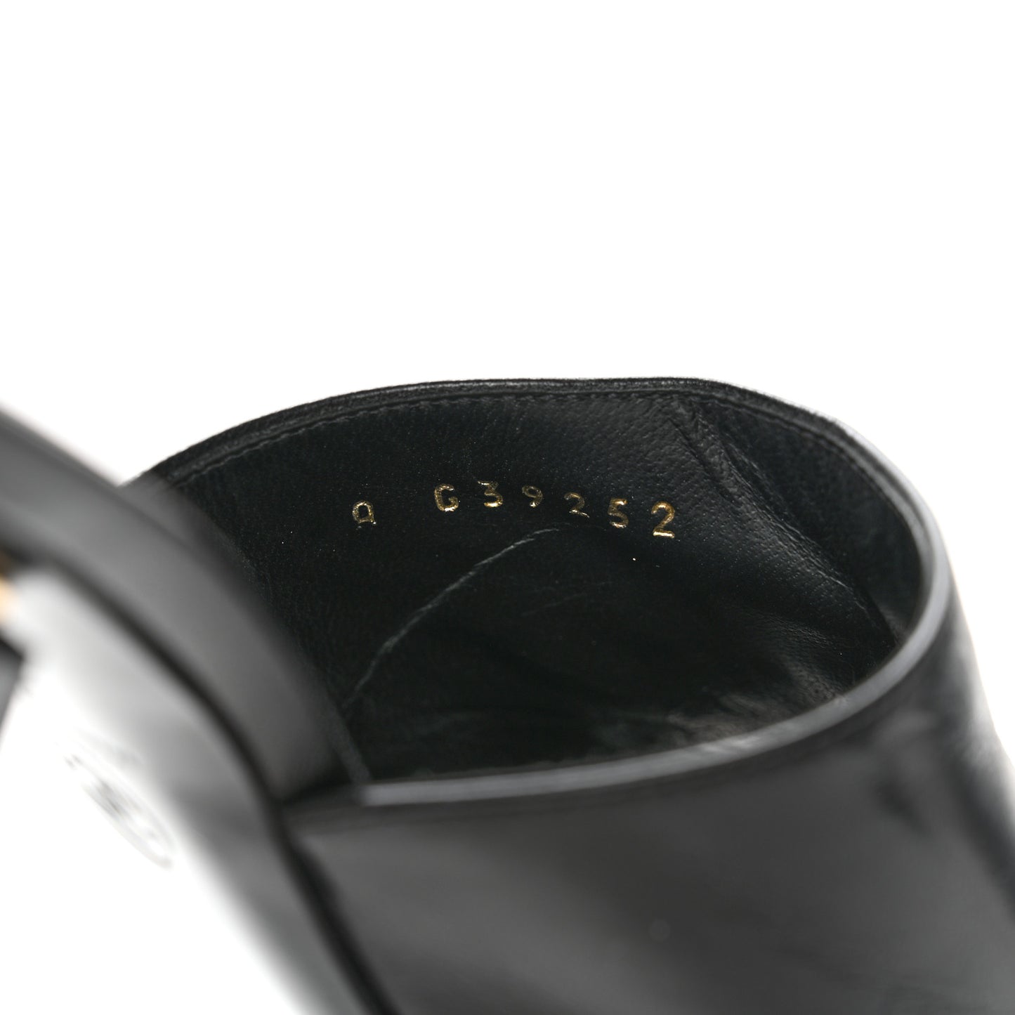 Shiny Goatskin Pearl Mule 36 Black
