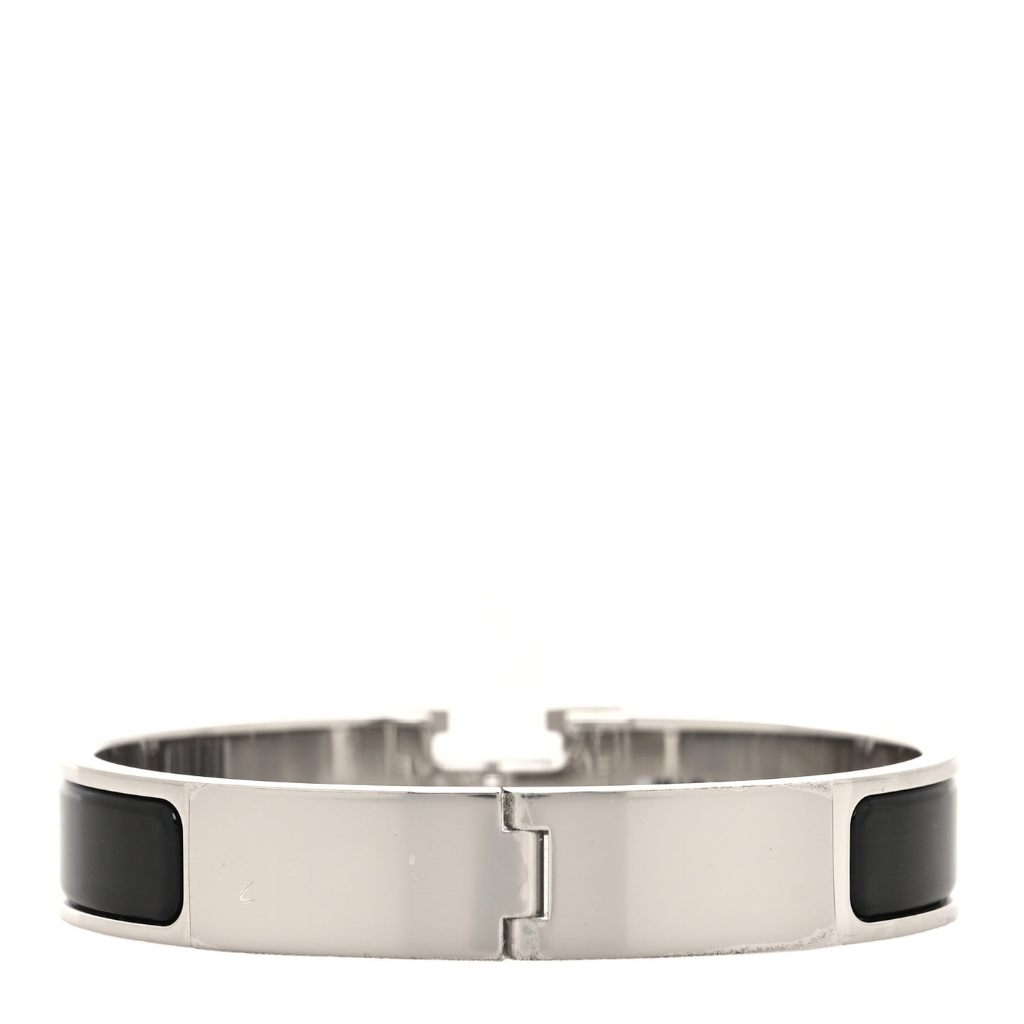 Enamel Narrow Clic Clac H Bracelet GM Black