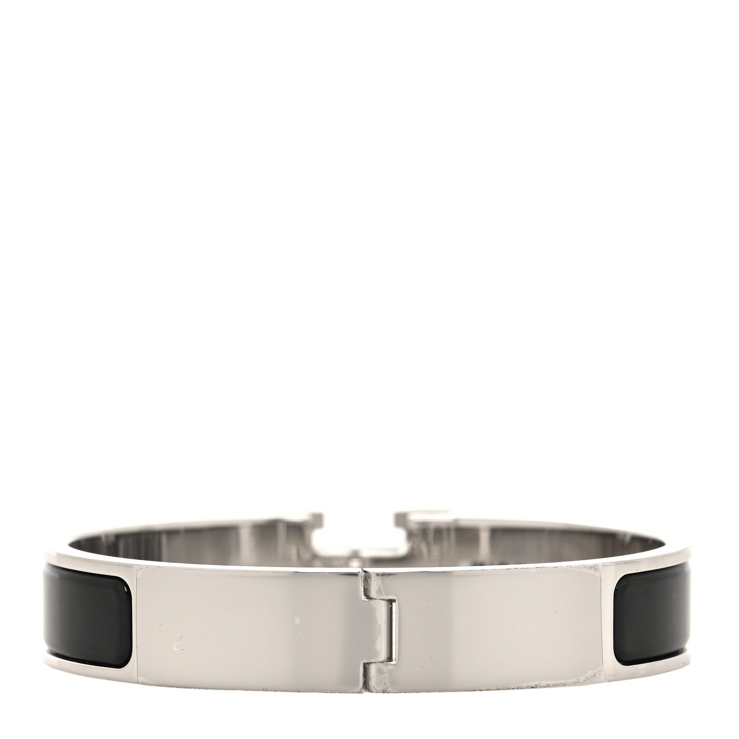 Hermes Enamel Narrow Clic Clac H Bracelet GM Black 3 of 5