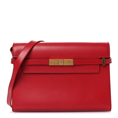 Saint Laurent Smooth Calfskin Manhattan Shoulder Bag Rouge Eros 1 of 14