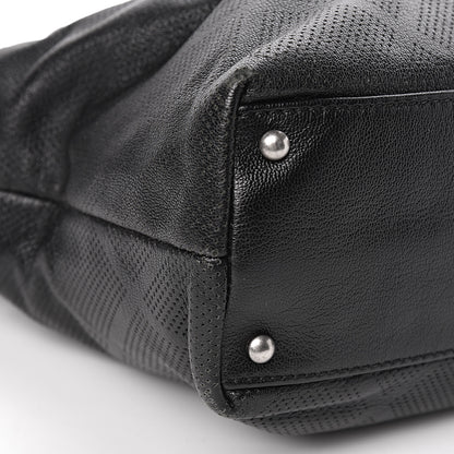 Chanel Goatskin Perforated Large CC Tote Black 12 of 14