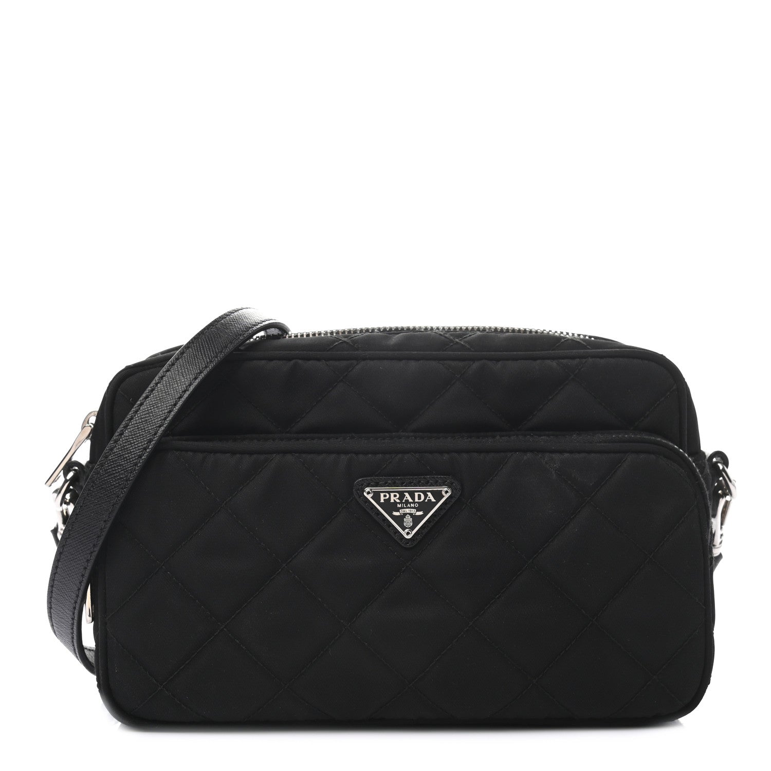 Prada Nylon Tessuto Impuntu Quilted Crossbody Bag Black 1 of 10