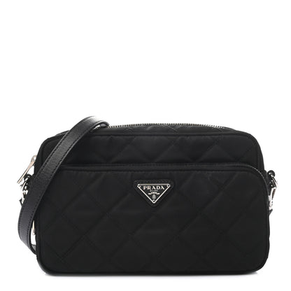Prada Nylon Tessuto Impuntu Quilted Crossbody Bag Black 1 of 10