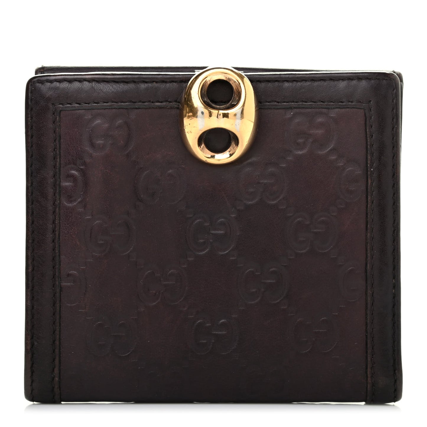 Guccissima Wave French Wallet Dark Brown