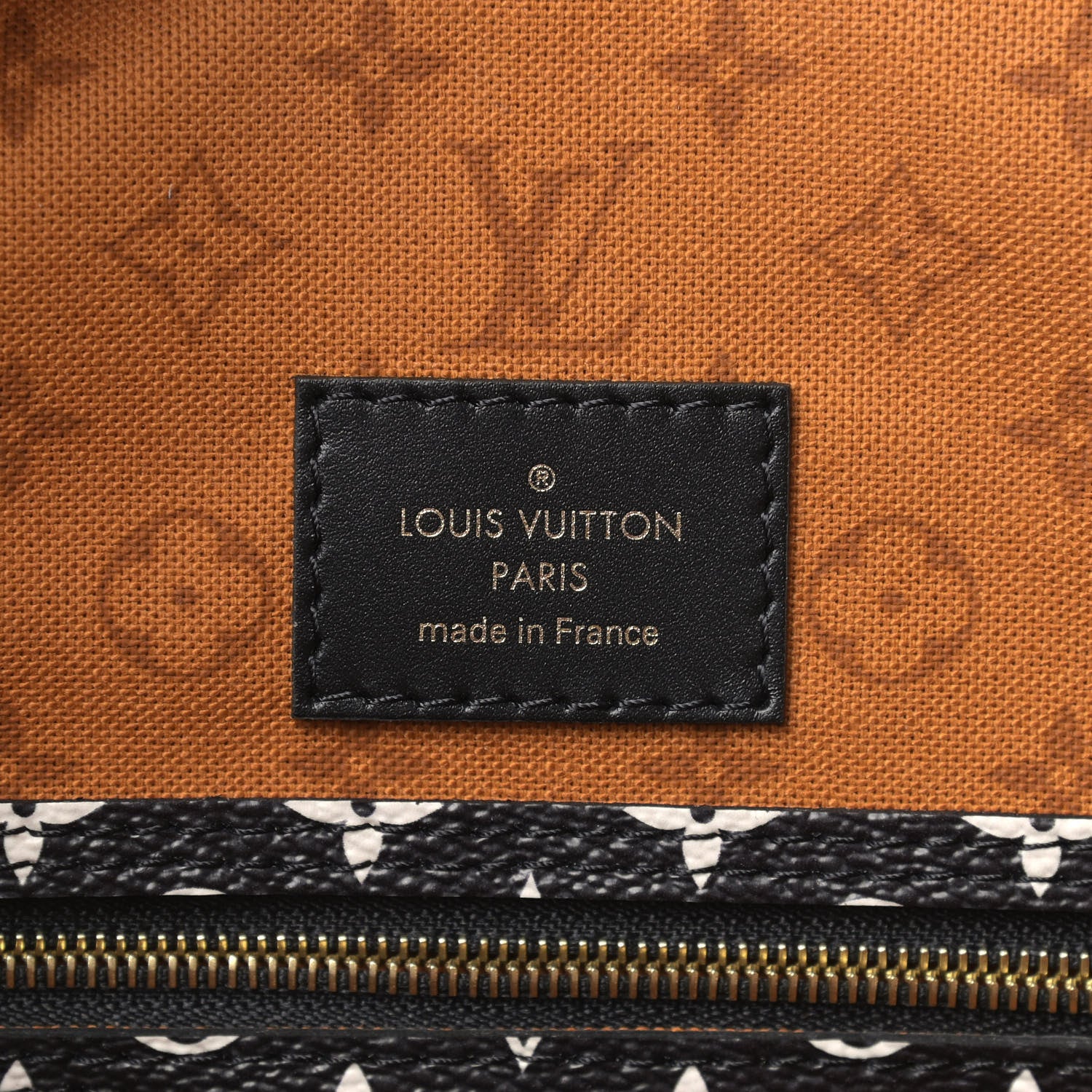 Louis Vuitton Monogram Giant Crafty Neverfull MM Creme Caramel 6 of 9