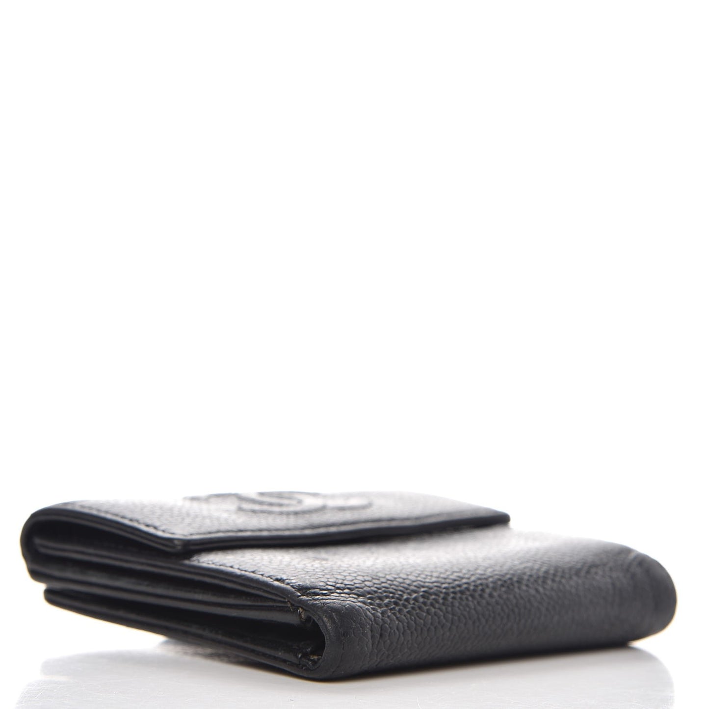 Caviar Timeless CC Compact French Wallet Black